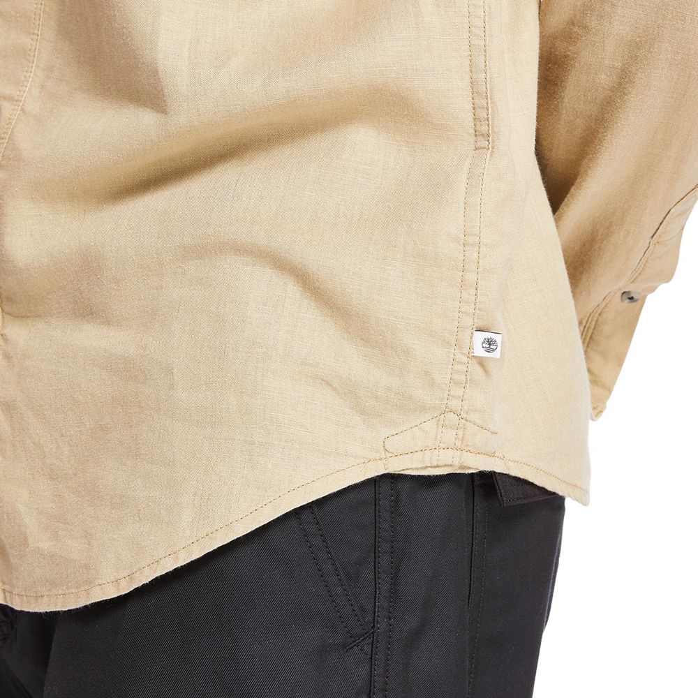 Camisa Timberland Hombre Slim Fit Mill River Cargo Kaki - Chile ZEP-469258